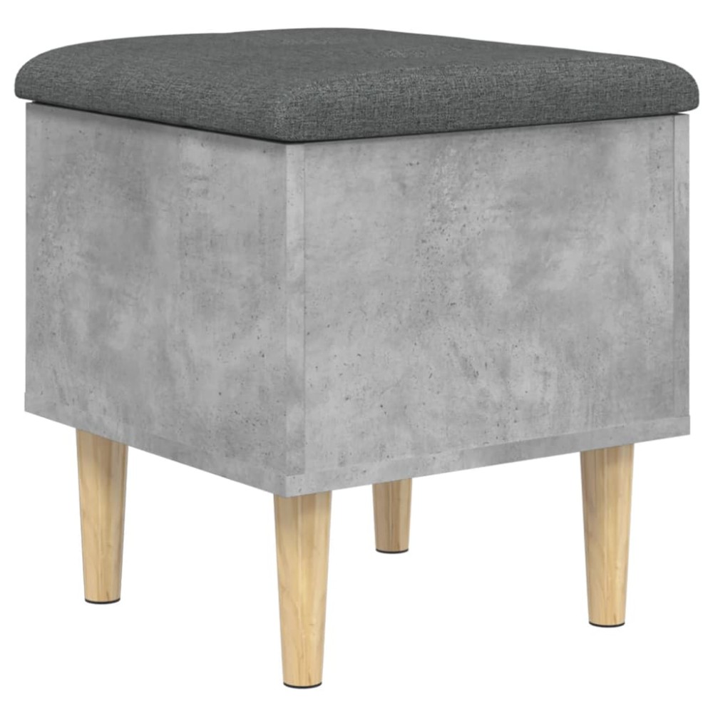 vidaXL Bancă de depozitare, gri beton, 42x42x46 cm, lemn prelucrat