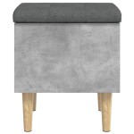 vidaXL Bancă de depozitare, gri beton, 42x42x46 cm, lemn prelucrat vidaXL Bancă de depozitare, gri beton, 42x42x46 cm, lemn prelucrat
