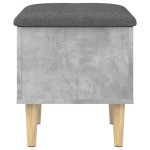 vidaXL Bancă de depozitare, gri beton, 42x42x46 cm, lemn prelucrat vidaXL Bancă de depozitare, gri beton, 42x42x46 cm, lemn prelucrat