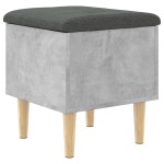 vidaXL Bancă de depozitare, gri beton, 42x42x46 cm, lemn prelucrat vidaXL Bancă de depozitare, gri beton, 42x42x46 cm, lemn prelucrat
