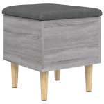 vidaXL Bancă de depozitare, gri sonoma, 42x42x46 cm, lemn prelucrat vidaXL Bancă de depozitare, gri sonoma, 42x42x46 cm, lemn prelucrat