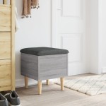 vidaXL Bancă de depozitare, gri sonoma, 42x42x46 cm, lemn prelucrat vidaXL Bancă de depozitare, gri sonoma, 42x42x46 cm, lemn prelucrat