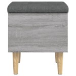 vidaXL Bancă de depozitare, gri sonoma, 42x42x46 cm, lemn prelucrat vidaXL Bancă de depozitare, gri sonoma, 42x42x46 cm, lemn prelucrat