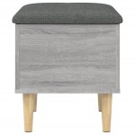 vidaXL Bancă de depozitare, gri sonoma, 42x42x46 cm, lemn prelucrat vidaXL Bancă de depozitare, gri sonoma, 42x42x46 cm, lemn prelucrat