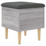 vidaXL Bancă de depozitare, gri sonoma, 42x42x46 cm, lemn prelucrat vidaXL Bancă de depozitare, gri sonoma, 42x42x46 cm, lemn prelucrat