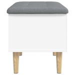 vidaXL Bancă de depozitare, alb, 62x42x46 cm, lemn prelucrat vidaXL Bancă de depozitare, alb, 62x42x46 cm, lemn prelucrat