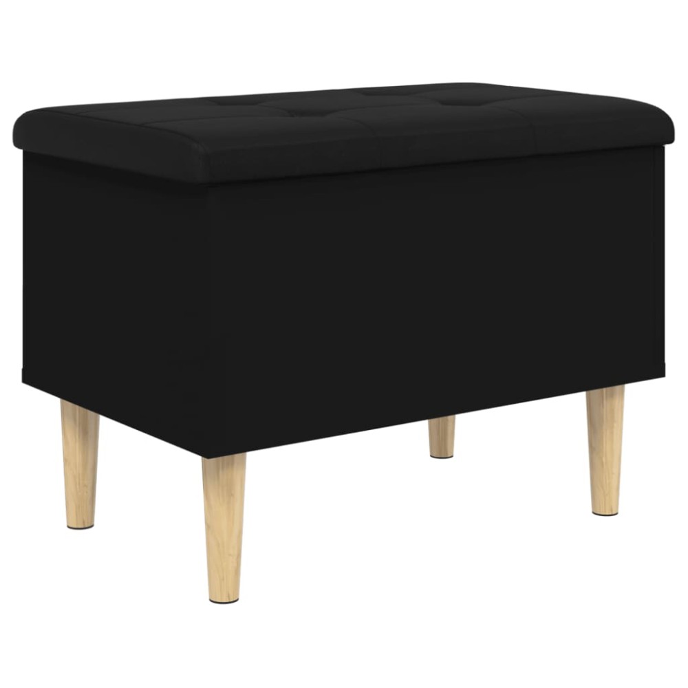 vidaXL Bancă de depozitare, negru, 62x42x46 cm, lemn prelucrat