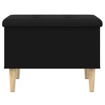 vidaXL Bancă de depozitare, negru, 62x42x46 cm, lemn prelucrat vidaXL Bancă de depozitare, negru, 62x42x46 cm, lemn prelucrat