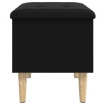 vidaXL Bancă de depozitare, negru, 62x42x46 cm, lemn prelucrat vidaXL Bancă de depozitare, negru, 62x42x46 cm, lemn prelucrat
