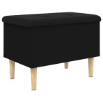 vidaXL Bancă de depozitare, negru, 62x42x46 cm, lemn prelucrat vidaXL Bancă de depozitare, negru, 62x42x46 cm, lemn prelucrat