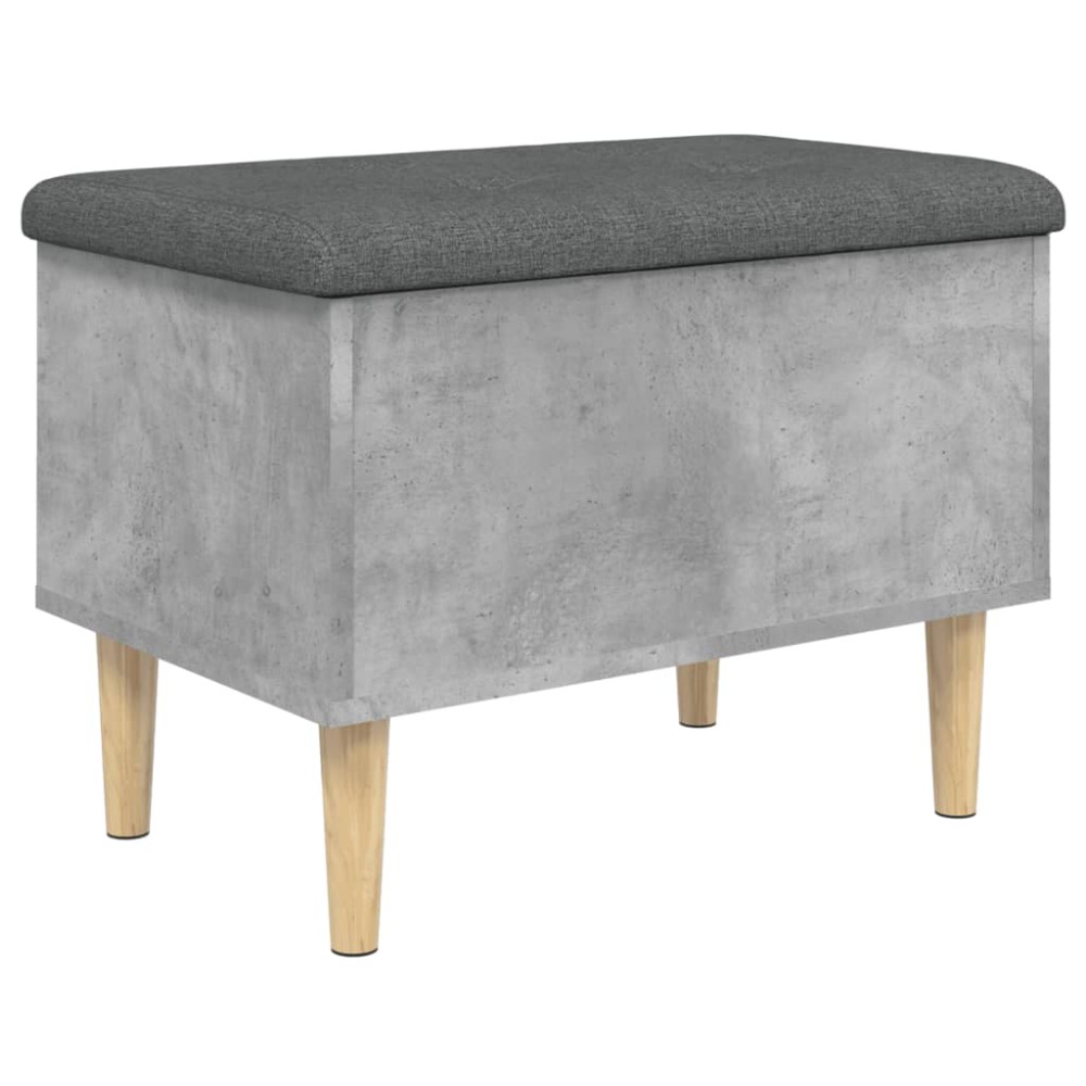 vidaXL Bancă de depozitare, gri beton, 62x42x46 cm, lemn prelucrat
