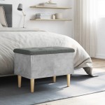 vidaXL Bancă de depozitare, gri beton, 62x42x46 cm, lemn prelucrat vidaXL Bancă de depozitare, gri beton, 62x42x46 cm, lemn prelucrat