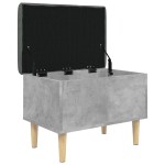 vidaXL Bancă de depozitare, gri beton, 62x42x46 cm, lemn prelucrat vidaXL Bancă de depozitare, gri beton, 62x42x46 cm, lemn prelucrat