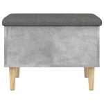 vidaXL Bancă de depozitare, gri beton, 62x42x46 cm, lemn prelucrat vidaXL Bancă de depozitare, gri beton, 62x42x46 cm, lemn prelucrat