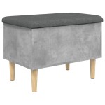 vidaXL Bancă de depozitare, gri beton, 62x42x46 cm, lemn prelucrat vidaXL Bancă de depozitare, gri beton, 62x42x46 cm, lemn prelucrat