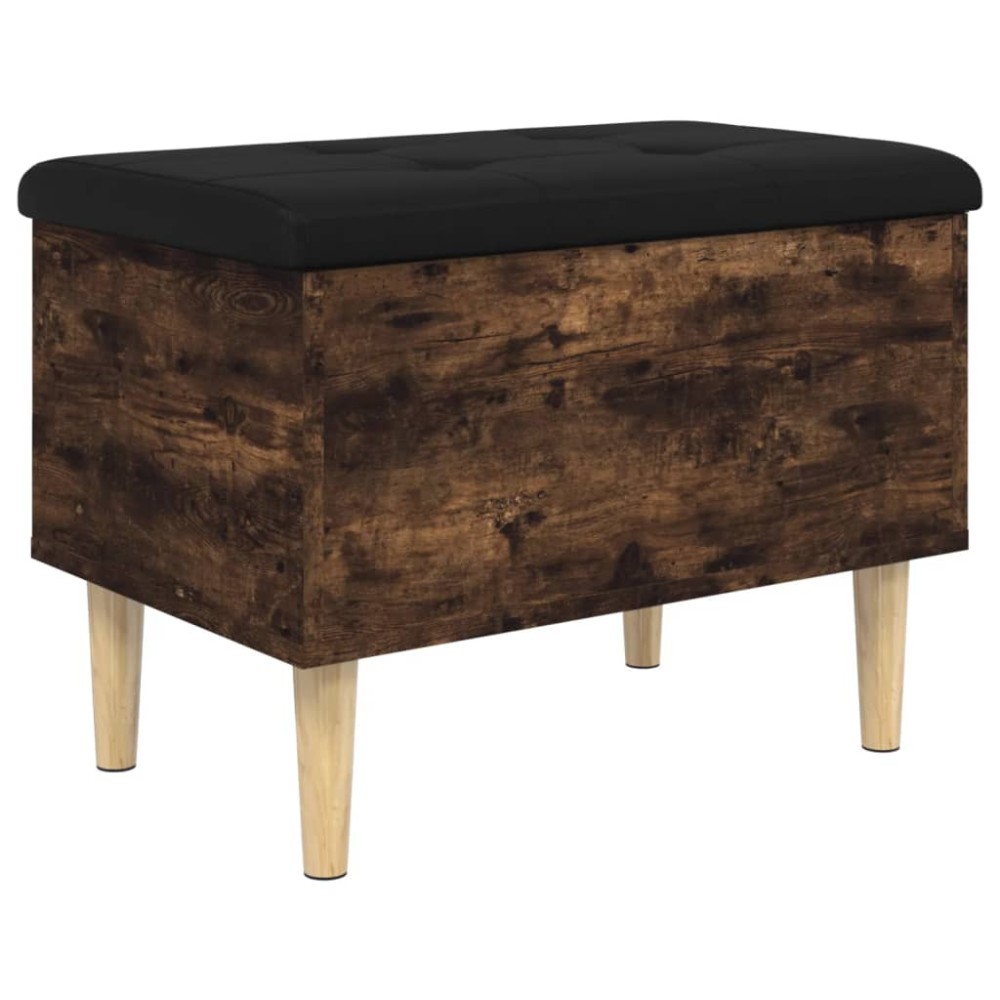 vidaXL Bancă de depozitare, stejar fumuriu, 62x42x46 cm lemn prelucrat