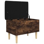 vidaXL Bancă de depozitare, stejar fumuriu, 62x42x46 cm lemn prelucrat vidaXL Bancă de depozitare, stejar fumuriu, 62x42x46 cm lemn prelucrat