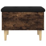 vidaXL Bancă de depozitare, stejar fumuriu, 62x42x46 cm lemn prelucrat vidaXL Bancă de depozitare, stejar fumuriu, 62x42x46 cm lemn prelucrat