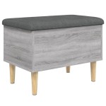 vidaXL Bancă de depozitare, gri sonoma, 62x42x46 cm, lemn prelucrat vidaXL Bancă de depozitare, gri sonoma, 62x42x46 cm, lemn prelucrat