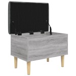 vidaXL Bancă de depozitare, gri sonoma, 62x42x46 cm, lemn prelucrat vidaXL Bancă de depozitare, gri sonoma, 62x42x46 cm, lemn prelucrat