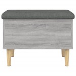 vidaXL Bancă de depozitare, gri sonoma, 62x42x46 cm, lemn prelucrat vidaXL Bancă de depozitare, gri sonoma, 62x42x46 cm, lemn prelucrat