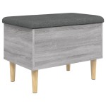 vidaXL Bancă de depozitare, gri sonoma, 62x42x46 cm, lemn prelucrat vidaXL Bancă de depozitare, gri sonoma, 62x42x46 cm, lemn prelucrat