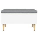 vidaXL Bancă de depozitare, alb, 82x42x46 cm, lemn prelucrat vidaXL Bancă de depozitare, alb, 82x42x46 cm, lemn prelucrat