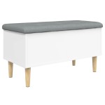 vidaXL Bancă de depozitare, alb, 82x42x46 cm, lemn prelucrat vidaXL Bancă de depozitare, alb, 82x42x46 cm, lemn prelucrat