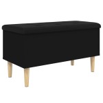 vidaXL Bancă de depozitare, negru, 82x42x46 cm, lemn prelucrat vidaXL Bancă de depozitare, negru, 82x42x46 cm, lemn prelucrat
