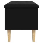 vidaXL Bancă de depozitare, negru, 82x42x46 cm, lemn prelucrat vidaXL Bancă de depozitare, negru, 82x42x46 cm, lemn prelucrat
