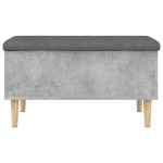 vidaXL Bancă de depozitare, gri beton, 82x42x46 cm, lemn prelucrat