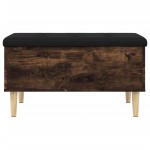 vidaXL Bancă de depozitare, stejar fumuriu, 82x42x46 cm lemn prelucrat vidaXL Bancă de depozitare, stejar fumuriu, 82x42x46 cm lemn prelucrat