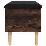 vidaXL Bancă de depozitare, stejar fumuriu, 82x42x46 cm lemn prelucrat vidaXL Bancă de depozitare, stejar fumuriu, 82x42x46 cm lemn prelucrat