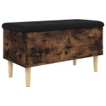 vidaXL Bancă de depozitare, stejar fumuriu, 82x42x46 cm lemn prelucrat vidaXL Bancă de depozitare, stejar fumuriu, 82x42x46 cm lemn prelucrat