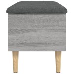 vidaXL Bancă de depozitare, gri sonoma, 82x42x46 cm, lemn prelucrat