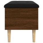 vidaXL Bancă de depozitare, stejar maro, 82x42x46 cm, lemn prelucrat