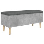 vidaXL Bancă de depozitare, gri beton, 102x42x46 cm, lemn prelucrat vidaXL Bancă de depozitare, gri beton, 102x42x46 cm, lemn prelucrat