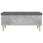 vidaXL Bancă de depozitare, gri beton, 102x42x46 cm, lemn prelucrat vidaXL Bancă de depozitare, gri beton, 102x42x46 cm, lemn prelucrat