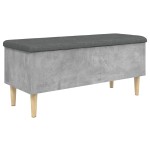 vidaXL Bancă de depozitare, gri beton, 102x42x46 cm, lemn prelucrat vidaXL Bancă de depozitare, gri beton, 102x42x46 cm, lemn prelucrat