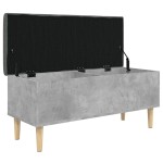 vidaXL Bancă de depozitare, gri beton, 102x42x46 cm, lemn prelucrat vidaXL Bancă de depozitare, gri beton, 102x42x46 cm, lemn prelucrat