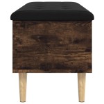 vidaXL Bancă de depozitare, stejar fumuriu, 102x42x46cm lemn prelucrat vidaXL Bancă de depozitare, stejar fumuriu, 102x42x46cm lemn prelucrat