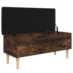 vidaXL Bancă de depozitare, stejar fumuriu, 102x42x46cm lemn prelucrat vidaXL Bancă de depozitare, stejar fumuriu, 102x42x46cm lemn prelucrat