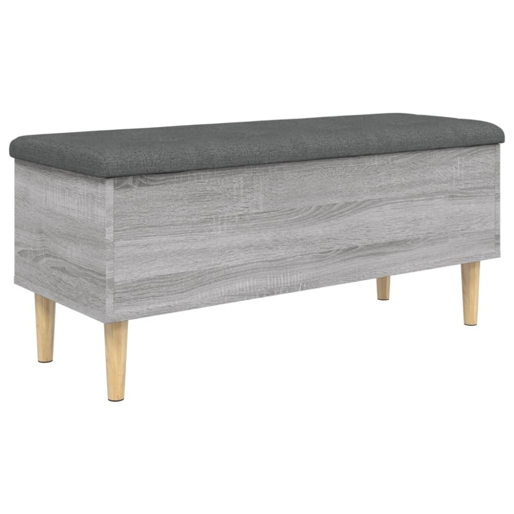 vidaXL Bancă de depozitare, gri sonoma, 102x42x46 cm, lemn prelucrat