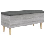 vidaXL Bancă de depozitare, gri sonoma, 102x42x46 cm, lemn prelucrat vidaXL Bancă de depozitare, gri sonoma, 102x42x46 cm, lemn prelucrat