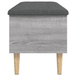 vidaXL Bancă de depozitare, gri sonoma, 102x42x46 cm, lemn prelucrat vidaXL Bancă de depozitare, gri sonoma, 102x42x46 cm, lemn prelucrat