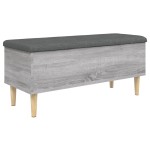 vidaXL Bancă de depozitare, gri sonoma, 102x42x46 cm, lemn prelucrat vidaXL Bancă de depozitare, gri sonoma, 102x42x46 cm, lemn prelucrat