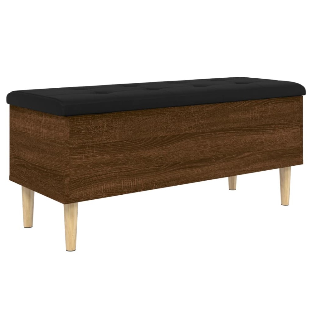 vidaXL Bancă de depozitare, stejar maro, 102x42x46 cm, lemn prelucrat
