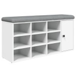 vidaXL Bancă de pantofi, alb, 102x32x50 cm, lemn prelucrat vidaXL Bancă de pantofi, alb, 102x32x50 cm, lemn prelucrat