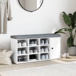 vidaXL Bancă de pantofi, alb, 102x32x50 cm, lemn prelucrat vidaXL Bancă de pantofi, alb, 102x32x50 cm, lemn prelucrat