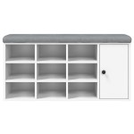 vidaXL Bancă de pantofi, alb, 102x32x50 cm, lemn prelucrat vidaXL Bancă de pantofi, alb, 102x32x50 cm, lemn prelucrat
